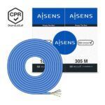 Aisens Cable de Red RJ45 LSZH CPR Dca CAT.6 UTP AWG24 - 305m - Cable Azul - Imagen 3