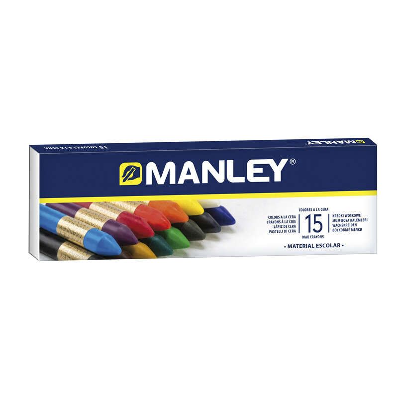 203956_1 Manley Pack de 15 Ceras Blandas de Trazo Suave - Ideal para Gran Variedad de Tecnicas y Aplicaciones - Fabricacion Artesanal - Amplia Gama de Colores - Colores Surtidos - Imagen 1