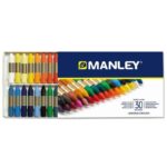 Manley Pack de 30 Ceras Blandas de Trazo Suave - Ideal para Tecnicas y Aplicaciones Variadas - Amplia Gama de Colores - Colores Surtidos - Imagen 2