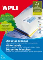 Apli Pack de 800 Etiquetas Blancas Permanentes 105.0 x 70.0mm - 100 Hojas x 8 Etiquetas - Imagen 2