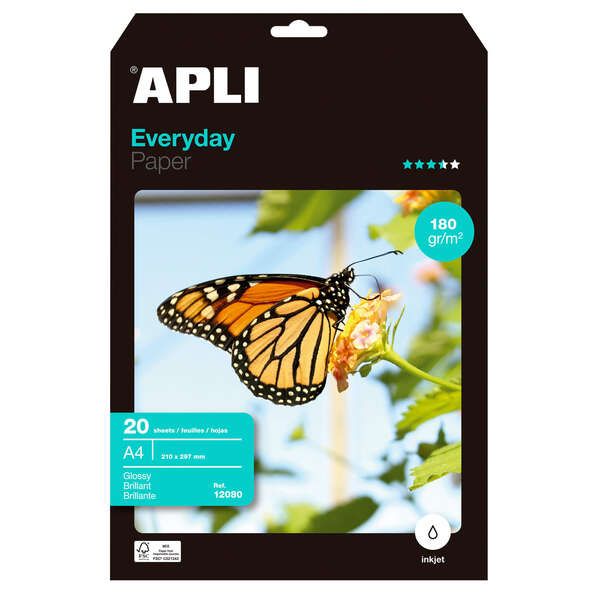207321_1 Apli Papel Fotografico Everyday A4 180g 20 Hojas - Imagen 1