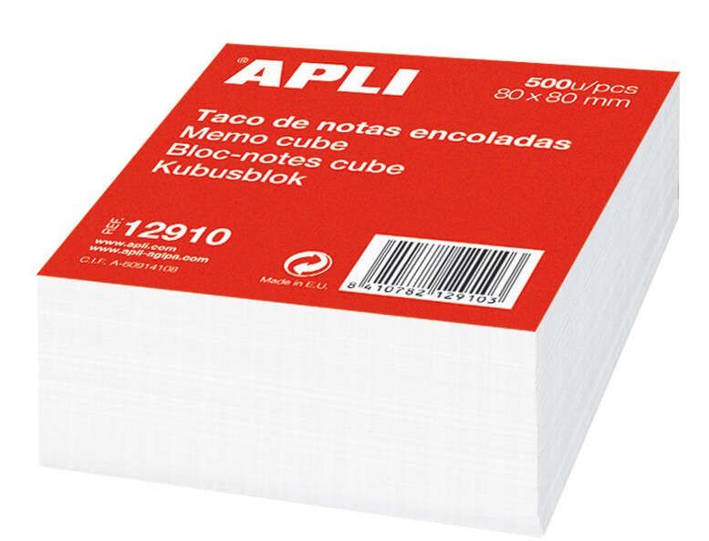208981_1 Apli Taco de 500 Hojas 80x80mm - Hojas Encoladas - Color Blanco - Imagen 1