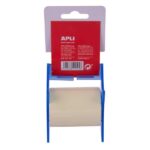 Apli Rollo de Nota Adhesiva con Dispensador - Medidas del Rollo 60mmx10m - Facil de Usar - Adhesivo de Calidad - Color Nota Amarillo - Color Dispensador Azul - Imagen 2