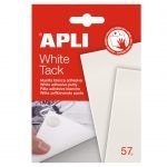 Tack Masilla Blanca 57g - Adhesivo Reutilizable - No Deja Residuos - Fácil de Moldear - Blanco