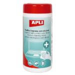 Apli Toallitas Hidroalcoholicas Desinfectantes - 220x110mm - 70% Etanol - 100 Unidades con Dosificador - Normativa Antivirica
