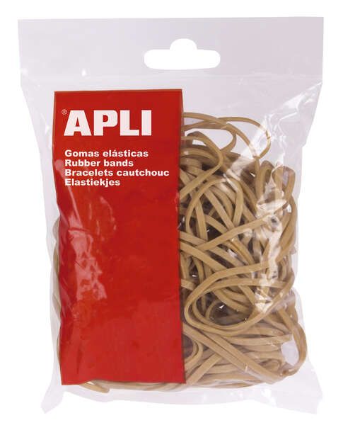 210536_1 Apli Gomas Elasticas Ø 120 x 5mm - 100g de Contenido - Gran Elasticidad y Resistencia - 70% de Caucho Natural - Imagen 1