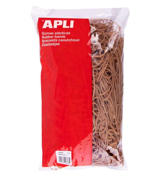 210586_1 Apli Gomas Elasticas Ø 140 x 2mm - 1kg de Contenido - Gran Elasticidad y Resistencia - 70% de Caucho Natural - Imagen 1