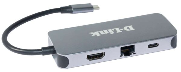 D-Link Hub USB-C con  3x USB 3.0, 1x  USB-C, 1x HDMI 4K, 1x RJ45 - Imagen 2