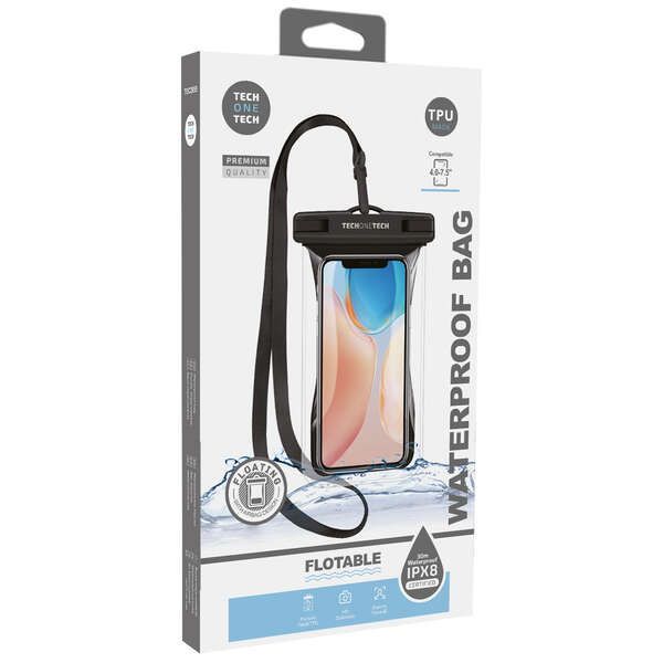 215226_1 TechOneTech Funda Impermeable para Smartphone hasta 7.5" - Con Colgante - Resistencia IPX8 - Fabricada en TPU - Imagen 1