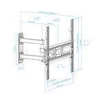 Soporte Pared Pantallas 32-55" Gira/Incli - Color Negro - Imagen 5