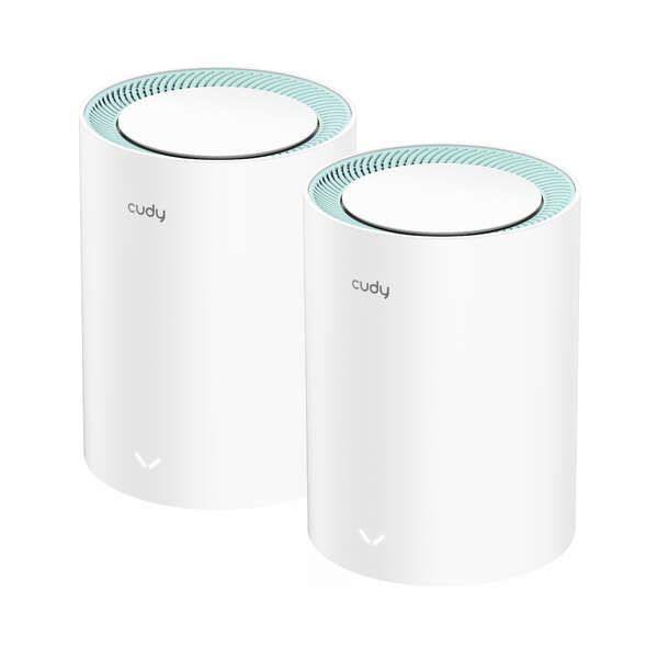 216536_1 Cudy M1300 Pack de 2 Sistemas WiFi Mesh AC1200 Dual Band - 867Mbps en 5GHz, 300Mbps en 2,4GHz - 1x Puerto LAN 1000/100/10Mbps, 1x Puerto WAN 1000/100/10Mbps - 2 Antenas Internas - Imagen 1