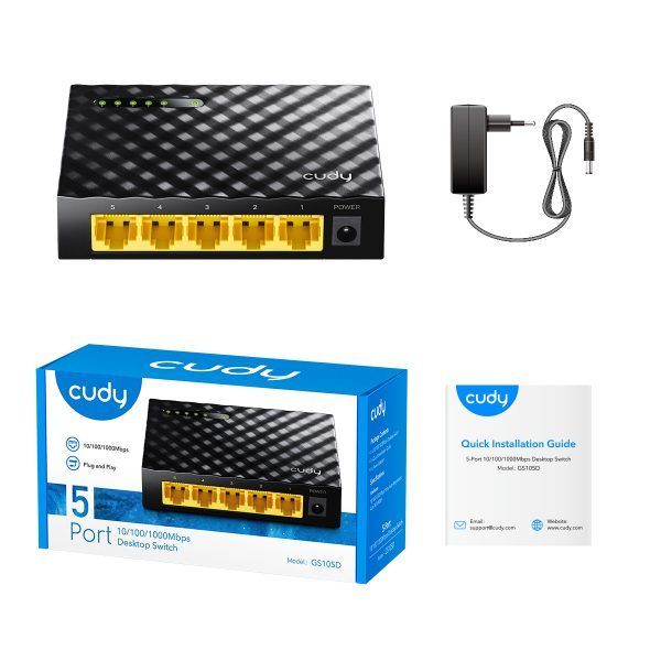 Cudy GS105D Switch 5 Puertos Gigabit 10/100/1000 Mbps - Imagen 5