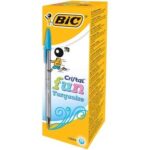 Bic Cristal Fun Boligrafo de Bola - Punta Gruesa de 1.6mm - Tinta con Base de Aceite - Color Azul Turquesa - Imagen 3