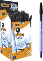 Bic Cristal Soft Boligrafos de Bola - Punta Media de 1.2mm - Trazo 0.45mm - Escritura mas Fluida - Color Negro - Imagen 3