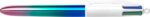 Bic 4 Colours Gradient Boligrafo de Bola Retractil - Punta Media de 1.0mm - Tinta con Base de Aceite - Cuerpo Blanco/Degradado Tricolor - 4 Colores