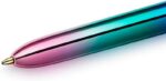 Bic 4 Colours Gradient Boligrafo de Bola Retractil - Punta Media de 1.0mm - Tinta con Base de Aceite - Cuerpo Blanco/Degradado Tricolor - 4 Colores - Imagen 2