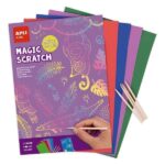 Apli Magic Scratch Colores Pack de 8 Laminas para Rascar - Medidas 210 x 297mm - Colores Surtidos - Imagen 2