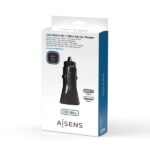 Aisens Cargador de Coche 38W,1xUSB-C PD3.0 20W,1xUSB-A QC3.0 18W - Color Negro - Imagen 4