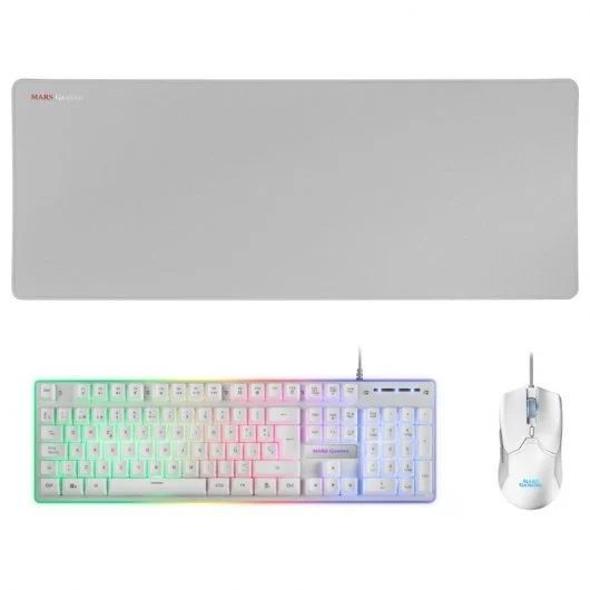 218937_1 Mars Gaming Pack 3 en 1 de Teclado Tecnologia Hibrida H-Mech, Antighosting USB RGB + Raton 10000dpi USB RGB + Alfombrilla 800x300x4mm - Imagen 1