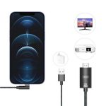 XO Adaptador de Cable Lightning A Hdmi - Longitud de 1.8m - Soporte de Resolucion 2K(60Hz)/1080P - Intercambio de Datos y Audio - Fuente de Alimentacion USB - Color Negro - Imagen 3