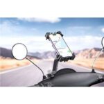XO Soporte Universal para Telefonos en Motocicletas - Ancho de Apertura 65-100mm - Giro 360º - Longitud 118x270mm - Peso 219gr - Adecuado para Motocicletas Electricas o Motorizadas - Color Negro - Imagen 2