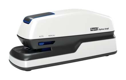 220637_1 Rapid Optima GripE Grapadora Electrica de Sobremesa + Caja de 1000 Grapas - Hasta 20 Hojas - Utiliza Grapas Optima 56 - Color Gris/Negro - Imagen 1