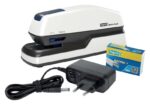 Rapid Optima GripE Grapadora Electrica de Sobremesa + Caja de 1000 Grapas - Hasta 20 Hojas - Utiliza Grapas Optima 56 - Color Gris/Negro - Imagen 5
