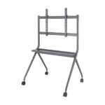 Aisens Soporte de Suelo Pro para Pantallas Interactivas/TV de 50 a 86" - Bandeja Multiusos - Peso Max. 120kg - Color Negro - Imagen 2