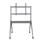 Aisens Soporte de Suelo Pro para Pantallas Interactivas/TV de 50 a 86" - Bandeja Multiusos - Peso Max. 120kg - Color Negro - Imagen 3