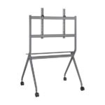 Aisens Soporte de Suelo Pro para Pantallas Interactivas/TV de 50 a 86" - Bandeja Multiusos - Peso Max. 120kg - Color Negro - Imagen 5