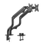 Aisens Soporte de Mesa ECO Contrapeso Giratorio e Inclinable para Monitor/TV 8kg (3 Pivotes - 2 Brazos) de 17-32 - Color Negro - Imagen 2