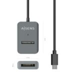 Aisens USB-C Dock M.2 (NGFF) Asuc-M2D012-Gr SATA/NVME a USB3.1 GEN2 - Color Gris - Imagen 3
