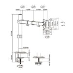 Aisens Soporte de Mesa ECO Giratorio e Inclinable para Monitor/TV 9kg (3 Pivotes - 1 Brazo) de 17-32 - Color Negro - Imagen 4