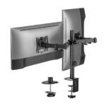 Aisens Soporte de Mesa ECO Giratorio e Inclinable para Monitor/TV 9kg (3 Pivotes - 2 Brazos) de 17-32 - Color Negro - Imagen 3