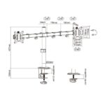 Aisens Soporte de Mesa ECO Giratorio e Inclinable para Monitor/TV 9kg (3 Pivotes - 2 Brazos) de 17-32 - Color Negro - Imagen 4