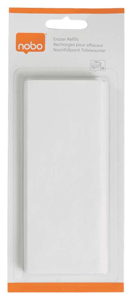 221302_1 Nobo Pack de 10 Recambios para Borrador Magnetico Nobo 1901433 de Pizarra Blanca - Imagen 1