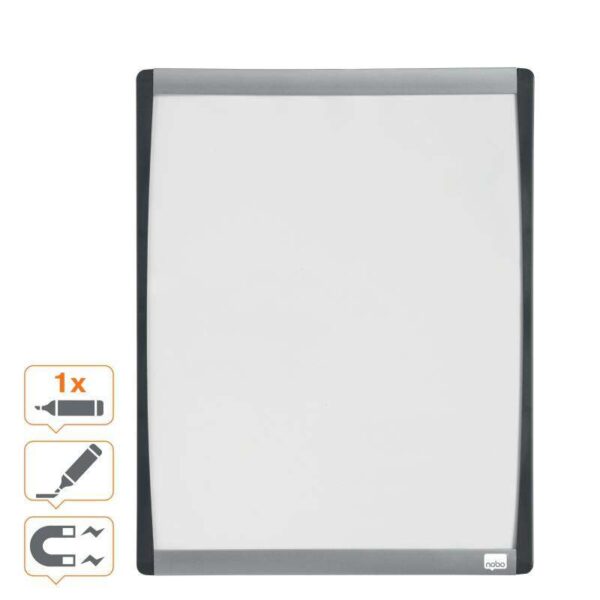 Nobo Pizarra Blanca Magnetica Pequeña con Marco Arqueado 280x335 - Almohadillas Adhesivas e Imanes - Imagen 4
