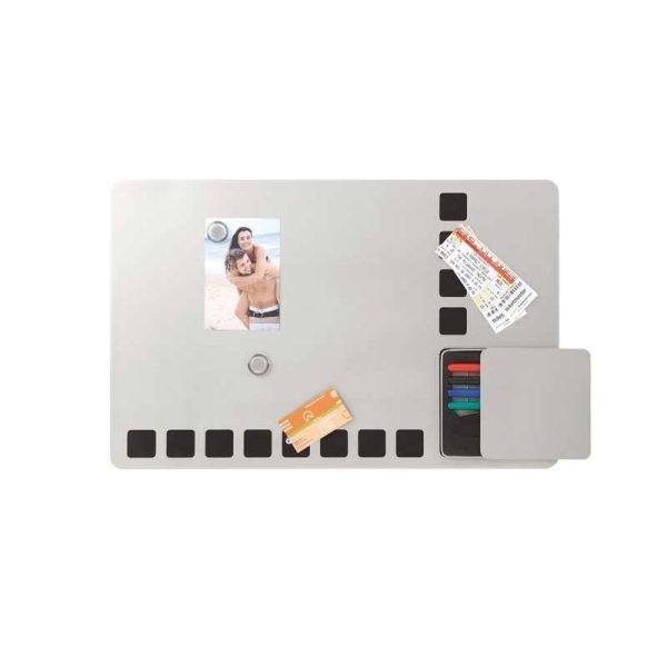 221522_1 Nobo Pizarra Combinada Magnetica con Cuadriculas de Espuma para Fijar Notas 610x390mm - Incluye 4 Rotuladores, 2 Imanes y Borrador - Almacenamiento para Rotuladores y Borrador - Imagen 1
