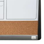 Nobo Planificador Pizarra Magnetica Pequeña con Tablero de Anuncios de Corcho 585x430mm - Semanal y Mensual - Marco Plateado y Negro - Incluye Rotulador - Imagen 5
