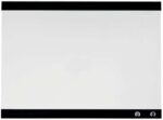 Nobo Pizarra Blanca Magnetica Pequeña con Clip para Notas 430x580mm - Diseño sin Marco - Funciones de Gancho - Color Blanco