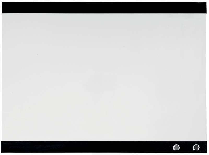 221532_1 Nobo Pizarra Blanca Magnetica Pequeña con Clip para Notas 430x580mm - Diseño sin Marco - Funciones de Gancho - Color Blanco - Imagen 1