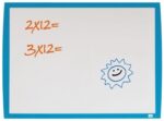 Nobo Pizarra Blanca Magnetica 585x430mm - Incluye Mini Rotulador de Pizarra, Imanes Estampados y Borrador - Color Azul - Imagen 2