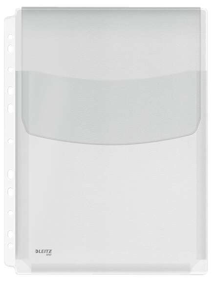 222087_1 Leitz Pack de 5 Fundas Fuelle con Solapa A4 Multitaladro 11 - Capacidad 200 Hojas - Fabricada en PVC de 170 Micras - Expansibles hasta 20mm - Textura Lisa - Imagen 1
