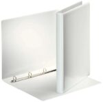 Esselte Carpeta Canguro con 4 Anillas de 16mm - Formato A4 - 2 Bolsillos Exteriores - Certificado FSC - Color Blanco