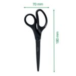 Leitz Quality Tijeras de Acero Inoxidable 18cm - Revestimiento de Titanio - Antiadherentes - Agarre Ergonomico - Color Negro - Imagen 4