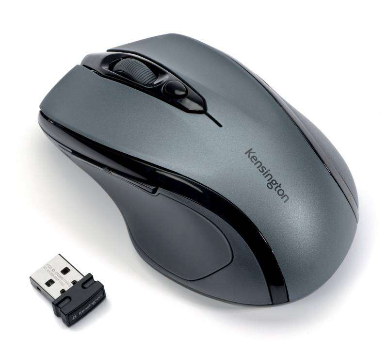 222607_1 Kensington Pro Fit Raton Inalambrico 2,4GHz 1600dpi - Sensor Optico 1750ppp - 5 Botones - Uso Diestro - Tamaño Mediano Ergonomico - Color Gris/Negro - Imagen 1