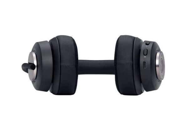 Kensington H3000 Auriculares Circumaurales Bluetooth 5.2 con Microfono Plegable - Cancelacion PNC y ENC - Autonomia hasta 60h - Incluye Adaptador de USB-C a USB-A, Cable USB-C y Estuche Rigido - Color Negro - Imagen 5