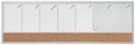 Nobo Planificador Semanal de Pizarra Magnetica Pequeña 585x190mm - Tira de Corcho - Almohadillas Adhesivas e Imanes para Montaje - Incluye Rotulador