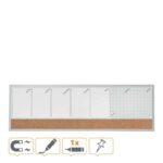 Nobo Planificador Semanal de Pizarra Magnetica Pequeña 585x190mm - Tira de Corcho - Almohadillas Adhesivas e Imanes para Montaje - Incluye Rotulador - Imagen 4