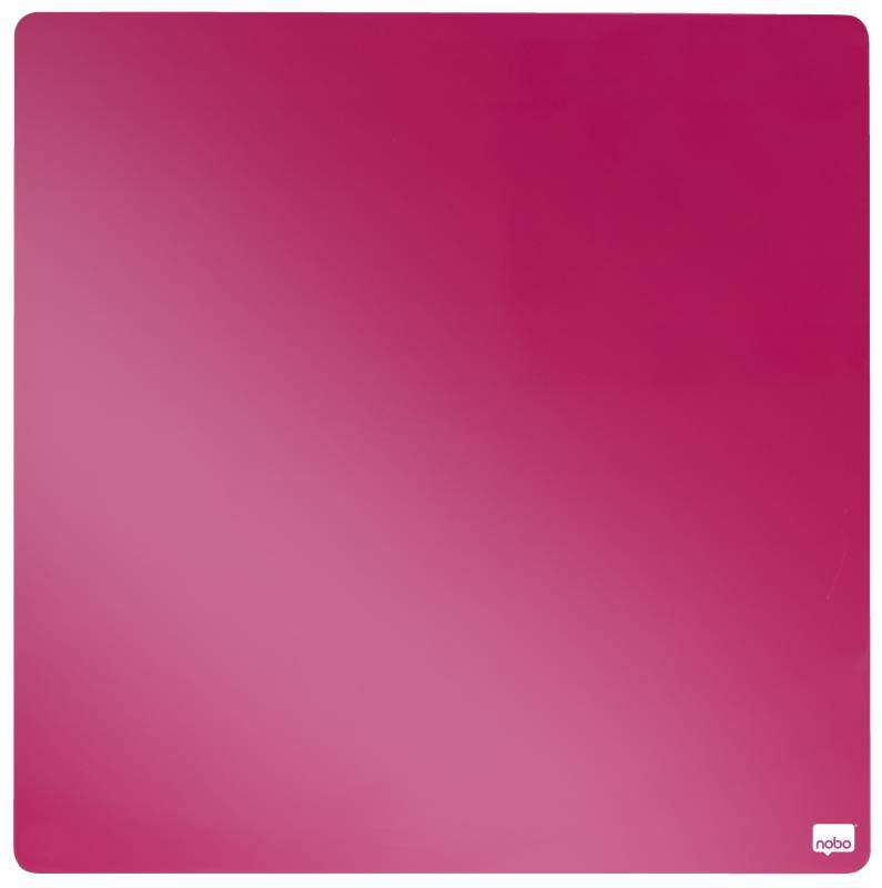 222827_1 Nobo Tile Mini Pizarra Magnetica 360x360mm - sin Marco - Almohadillas e Imanes Incluidos - Diseño Creativo y Colorido - Fucsia - Imagen 1